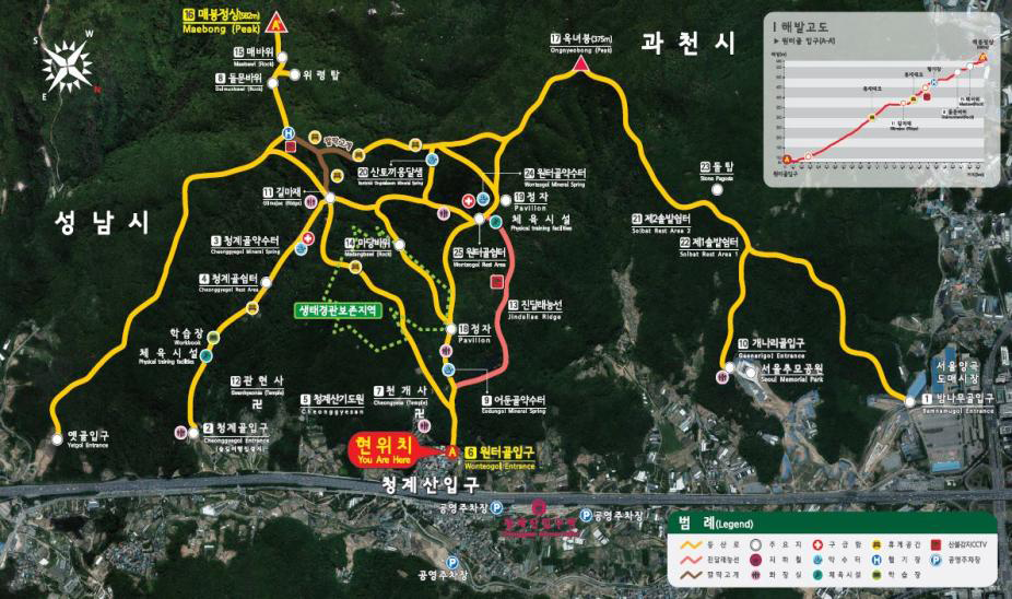 청계산입구의 위치