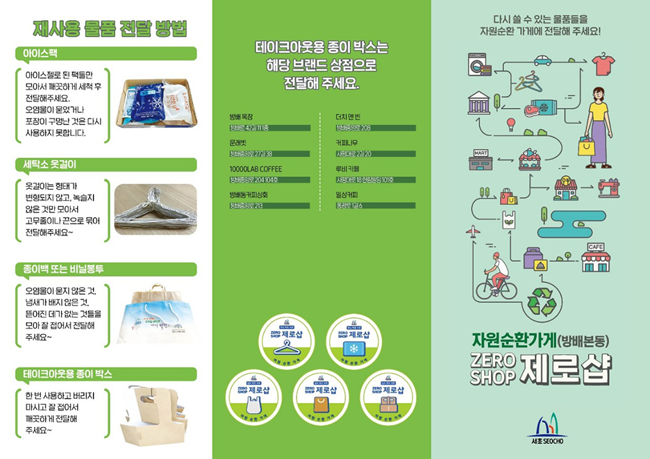 자원순환가게(방배본동) ZERO SHOP 제로샵 지도 앞면