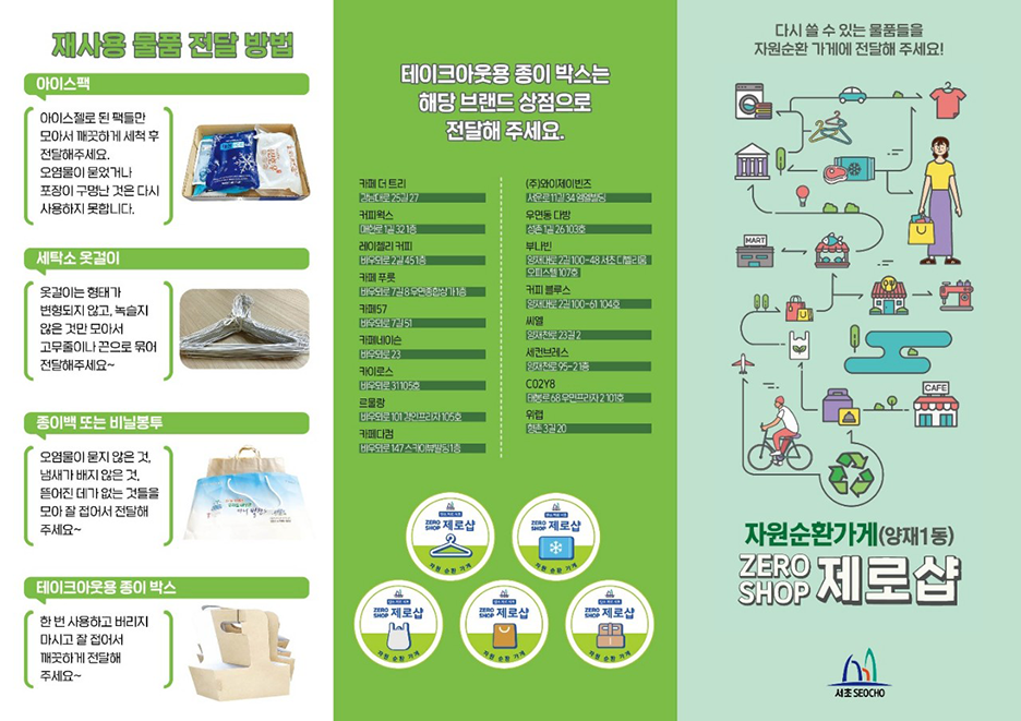 자원순환가게(양재1동) ZERO SHOP 제로샵 지도 앞면