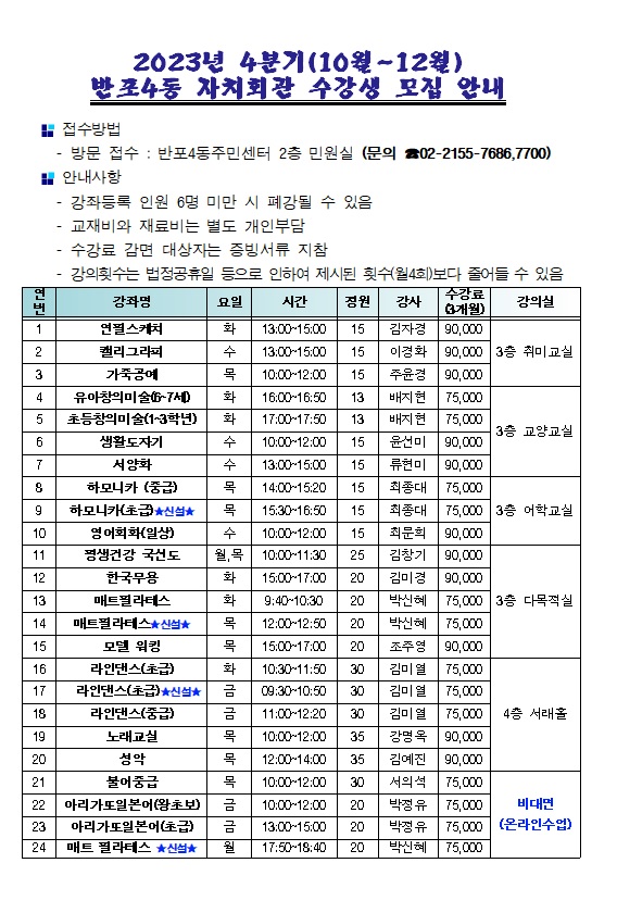 반포4동-불어중급(비대면)(2023년 4분기)