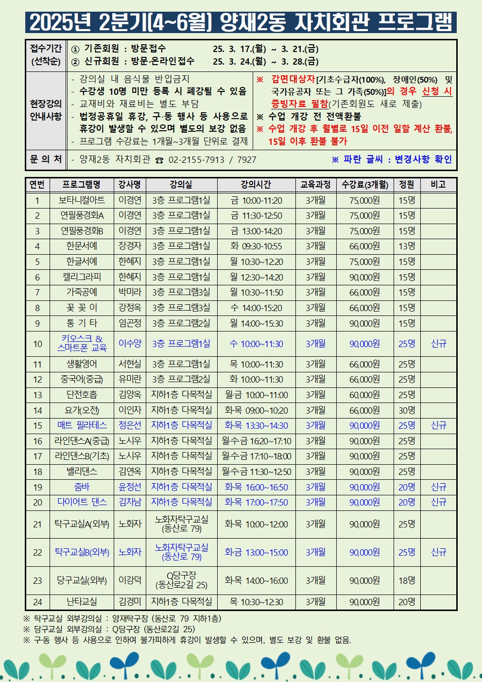 ★ 자치회관 프로그램 안내문(2025년 2분기)_2