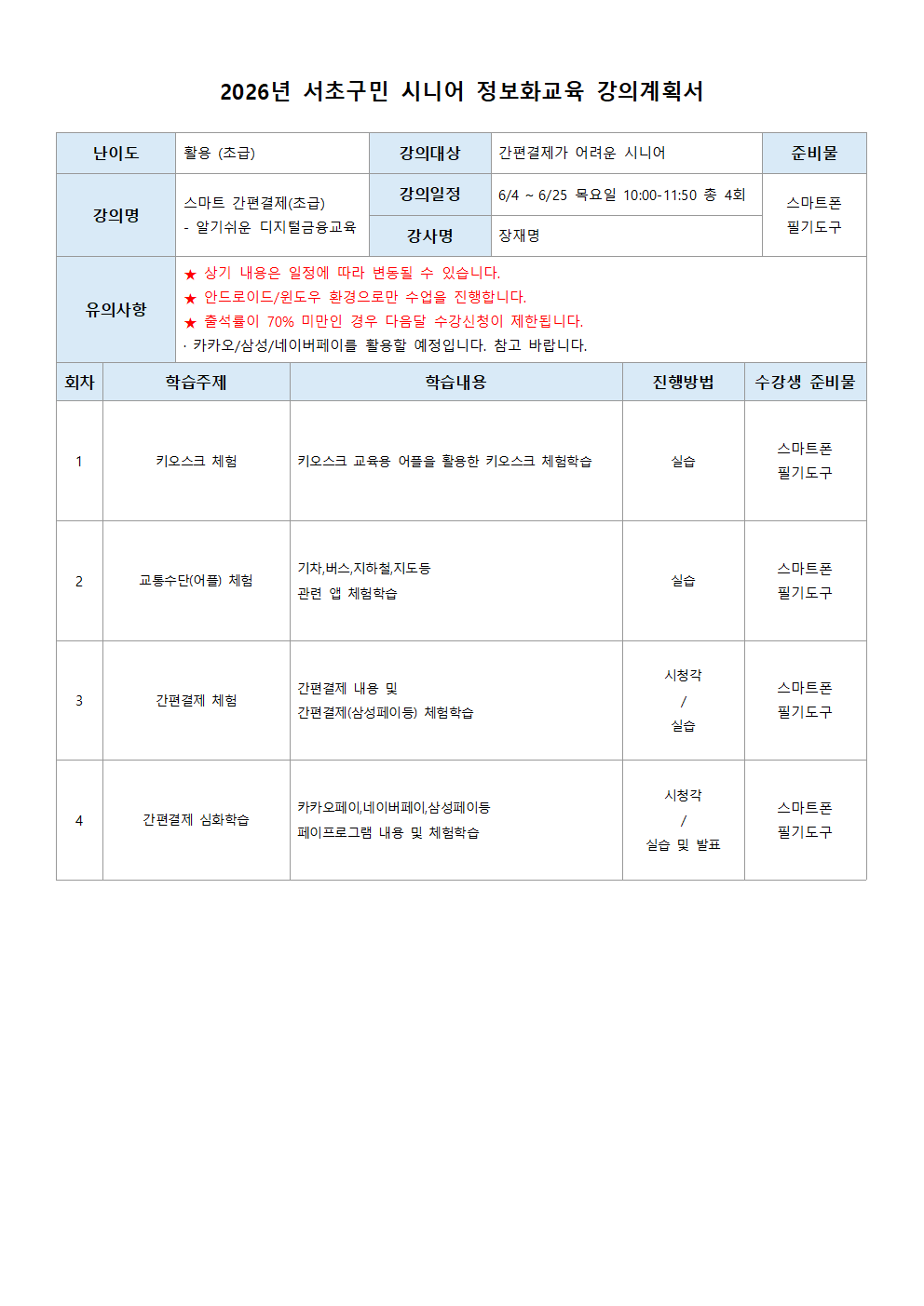 스마트 간편결제 초급