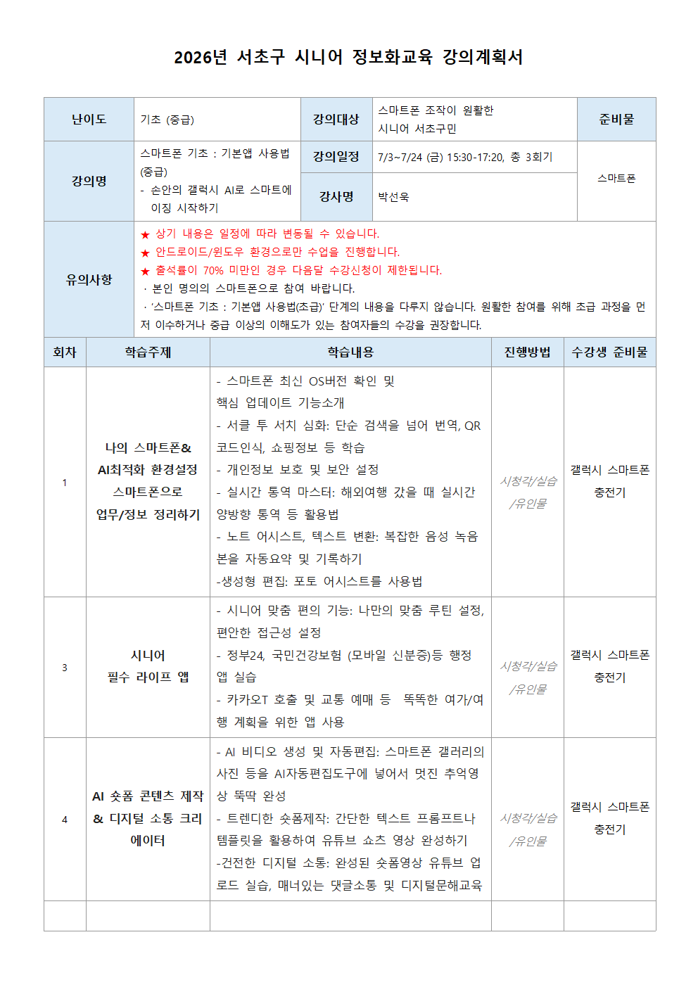 기본앱사용법 중급 박선욱