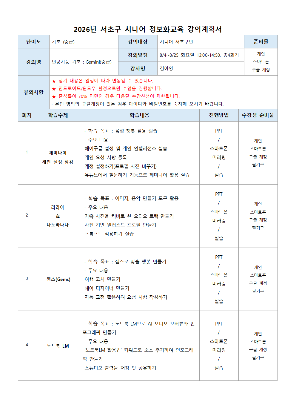 제미나이 김아영