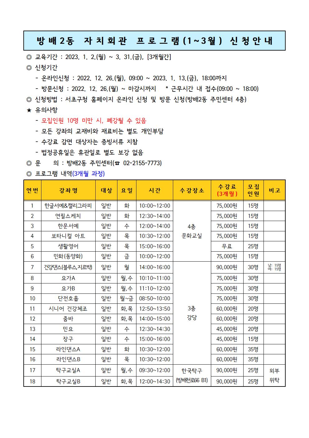 2023.방배2동 1분기 자치회관 프로그램 접수안내문 ver2.0001.jpg